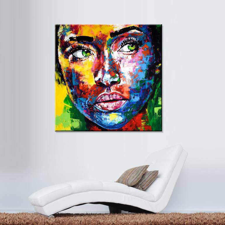 Original Abstract People Painting by Eugen Dick