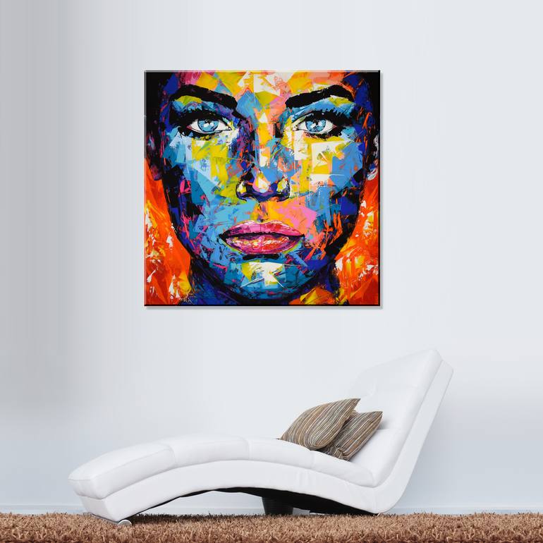 Original Abstract Portrait Painting by Eugen Dick