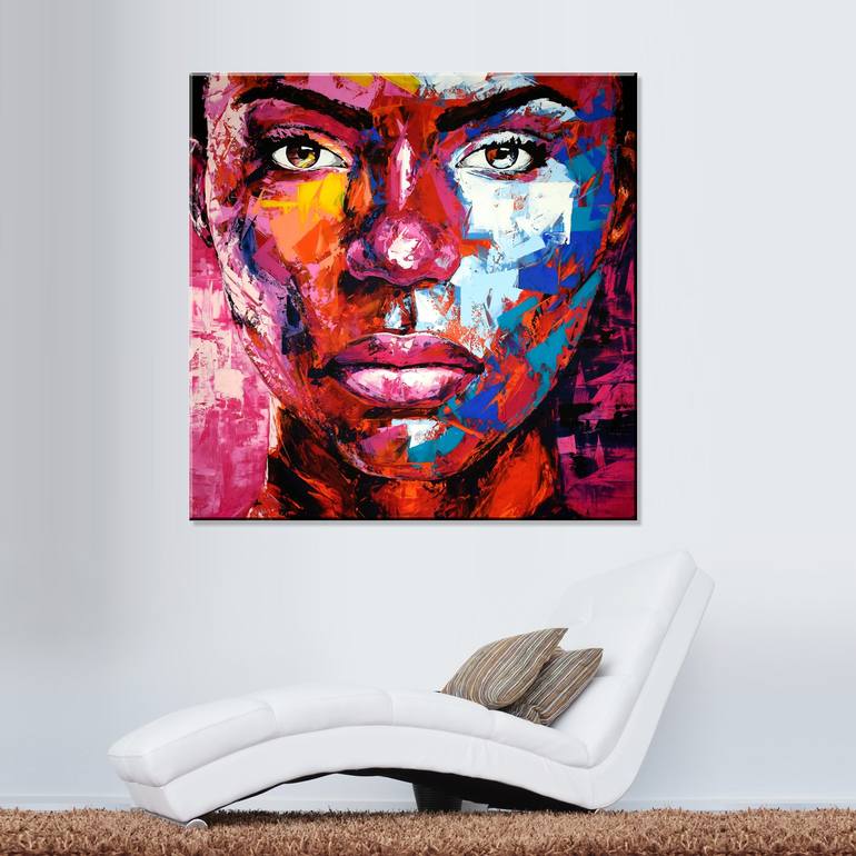 Original Abstract People Painting by Eugen Dick