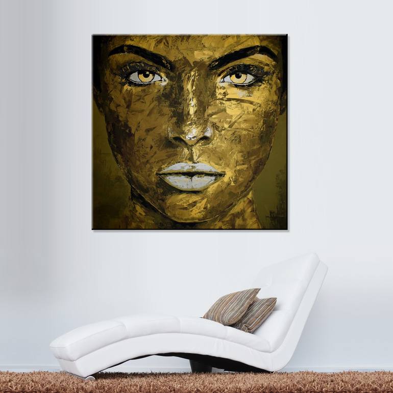 Original Abstract Portrait Painting by Eugen Dick