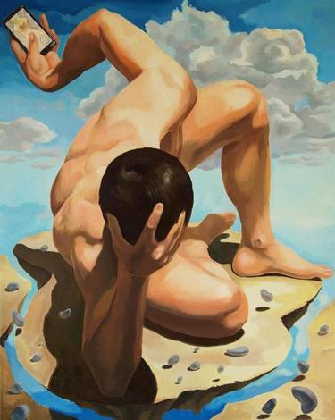 Original Surrealism Nude Paintings by Stefan Nenov