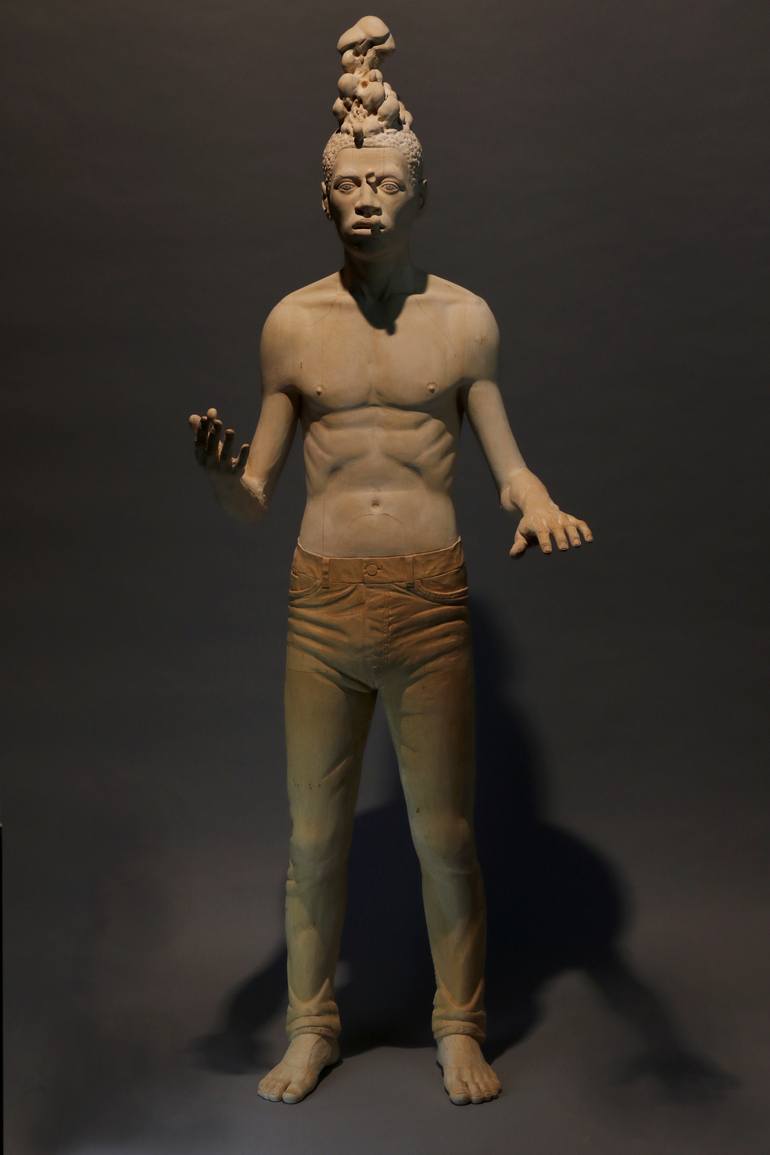 Original Figurative Men Sculpture by Stefan Nenov