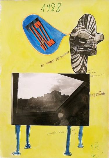 Original Dada Fantasy Collage by Zoki Zoran Komatinović