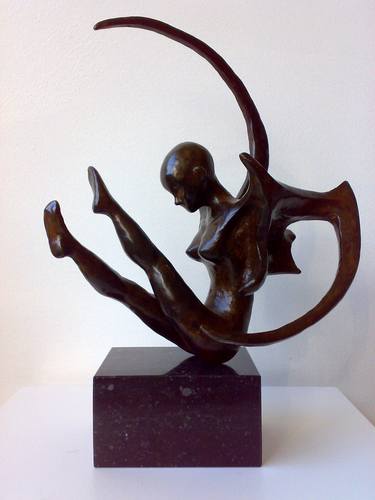 Original Art Deco Fantasy Sculpture by Koos Smit