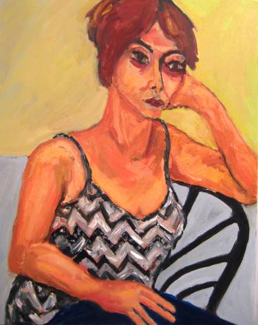 Sitting Woman in Camisole thumb