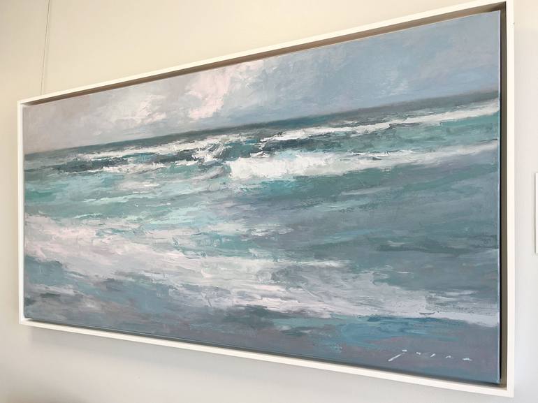 Original Abstract Seascape Painting by Malia Quinn