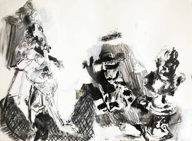 Original Abstract People Drawings by dale pesmen