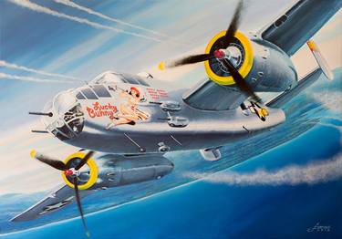 Original Realism Airplane Painting by Lukasz Czernicki