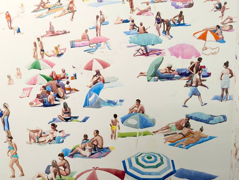 Original Contemporary Beach Painting by Annabelle Shelton