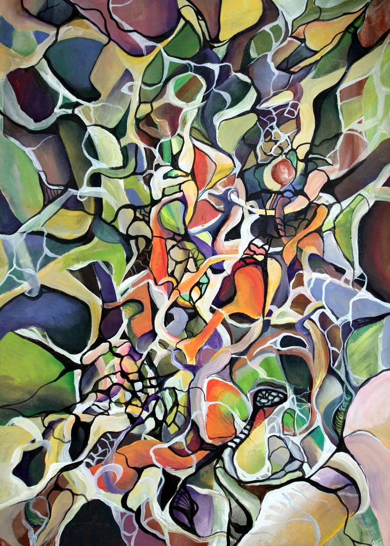 Dynamic Maximalism In Prominent Shape Painting By Sonia Chivarar ...