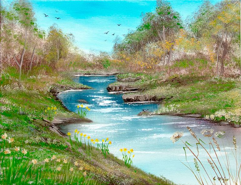 Daffodils Poem Painting by Erika Major Saatchi Art