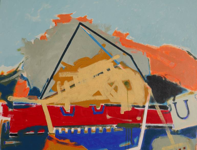 Original Abstract Architecture Painting by José Fonte
