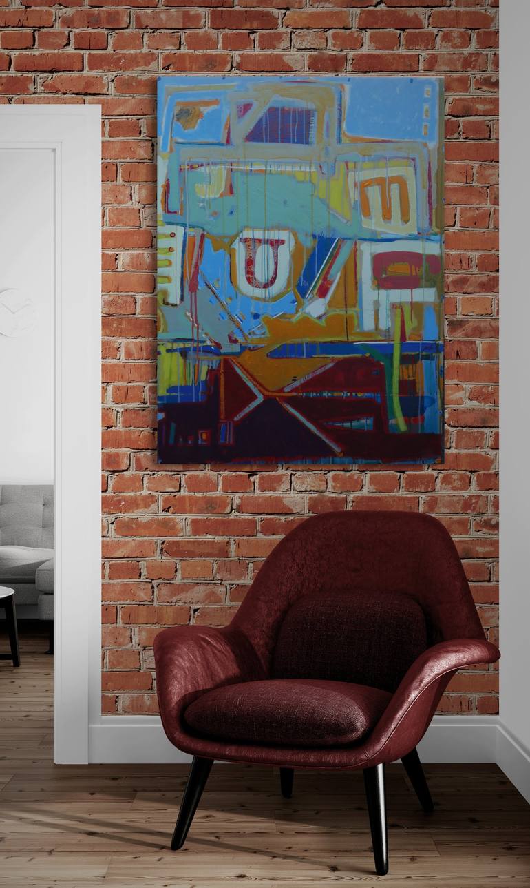 Original Abstract Architecture Painting by José Fonte