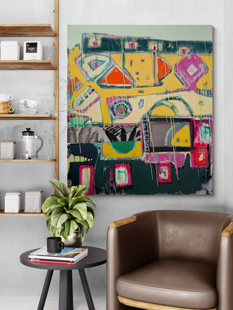 Original Abstract Expressionism Abstract Painting by Jose Fonte