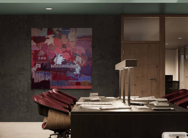 Original Abstract Expressionism Abstract Painting by Jose Fonte