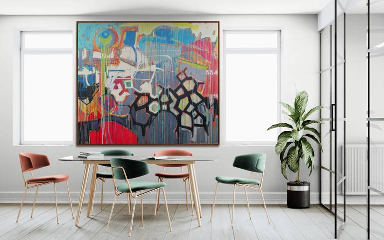 Original Abstract Expressionism Abstract Painting by Jose Fonte