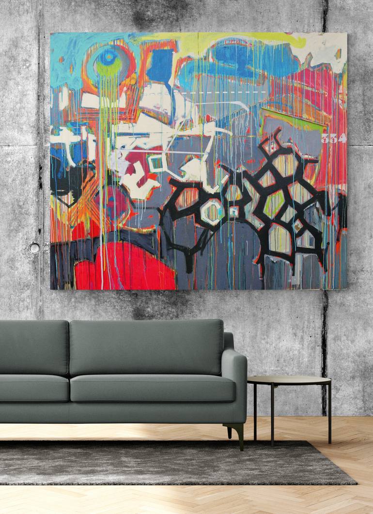 Original Abstract Expressionism Abstract Painting by Jose Fonte