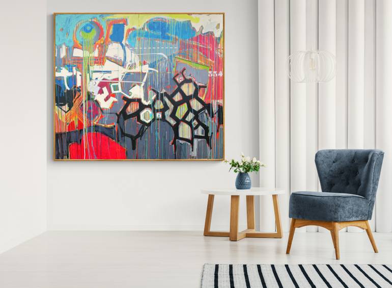 Original Abstract Expressionism Abstract Painting by Jose Fonte