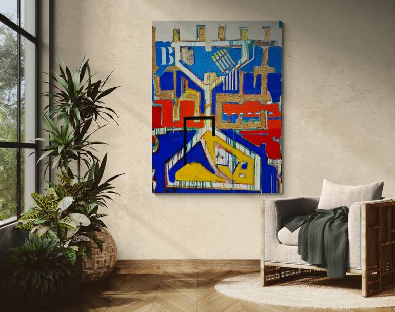 Original Abstract People Painting by Jose Fonte