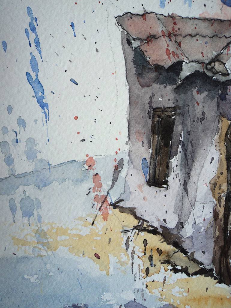 Original Expressionism Architecture Painting by George Segos