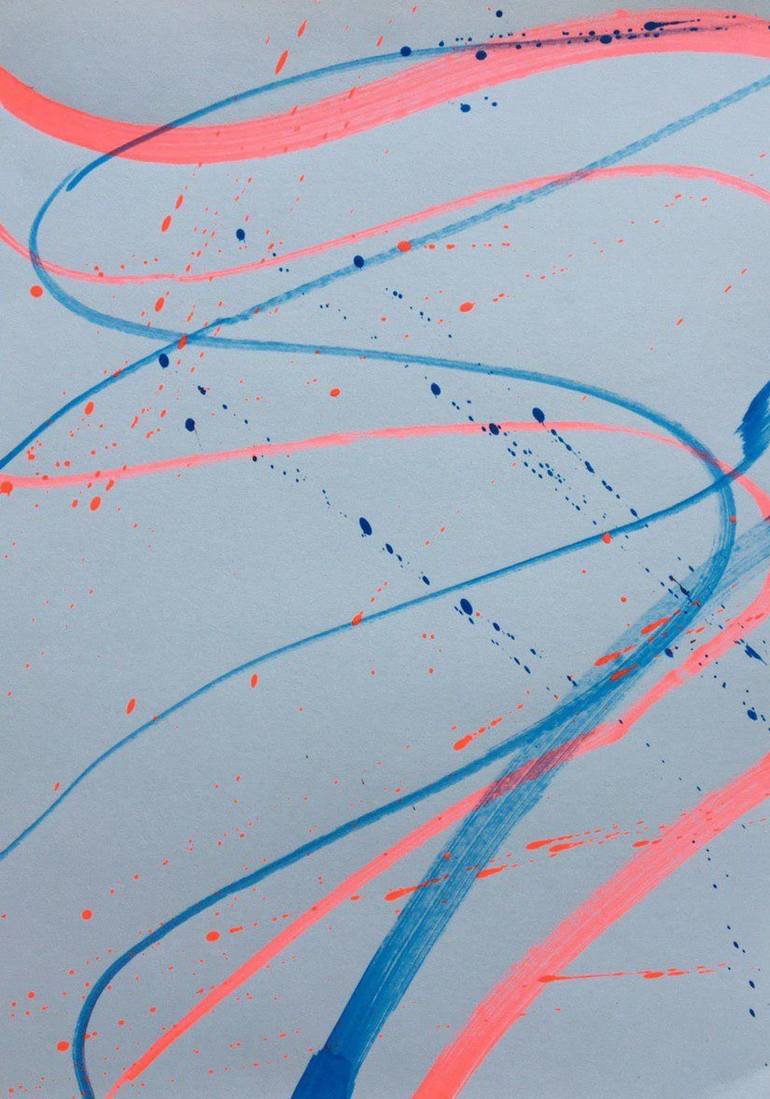 Original Fine Art Abstract Drawings by Hellory Ponte