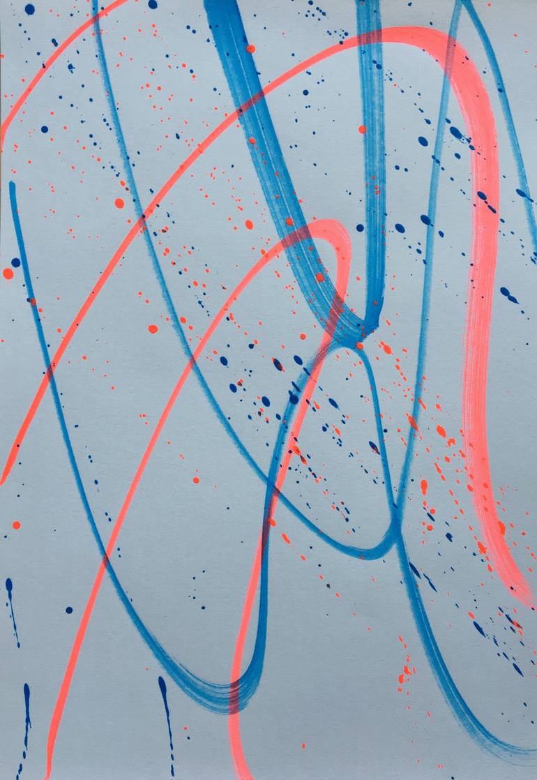 Original Fine Art Abstract Drawings by Hellory Ponte