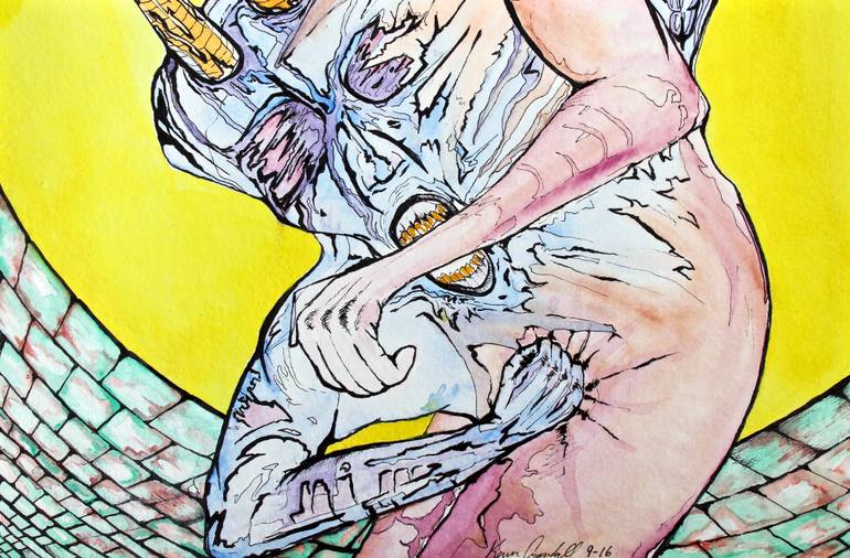 Original Surrealism Abstract Painting by Kevin Crandall