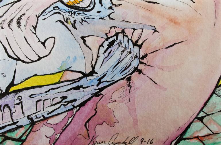 Original Surrealism Abstract Painting by Kevin Crandall