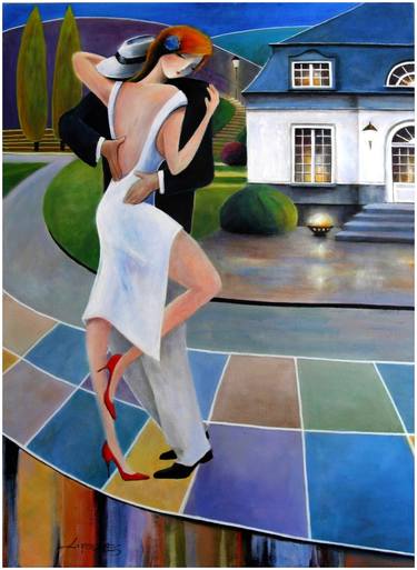 Print of Figurative Love Paintings by Iwona Lifsches