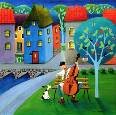 Print of Figurative Music Paintings by Iwona Lifsches