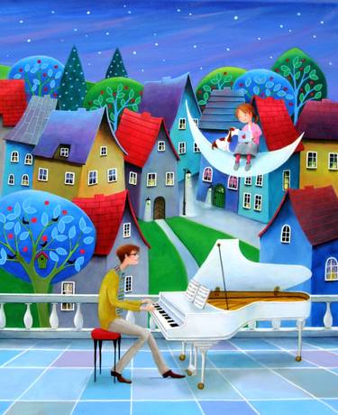 Print of Music Paintings by Iwona Lifsches