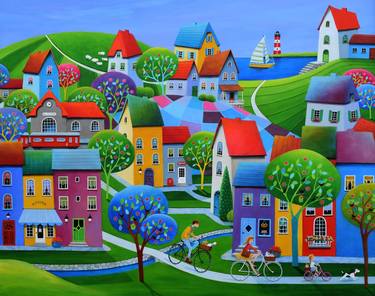 Print of Figurative Landscape Paintings by Iwona Lifsches