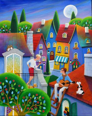 Original Love Painting by Iwona Lifsches