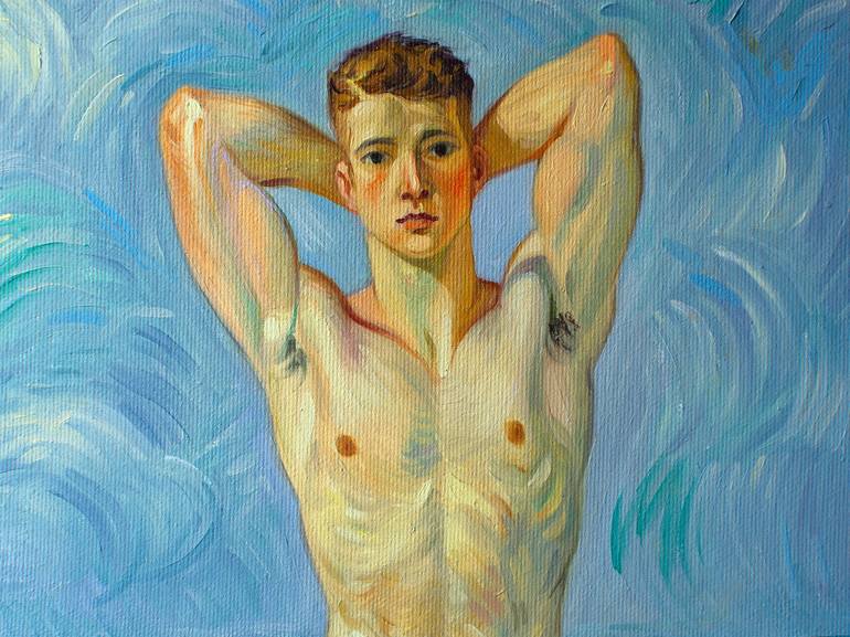 Original Art Deco Men Painting by YAROSLAV SOBOL