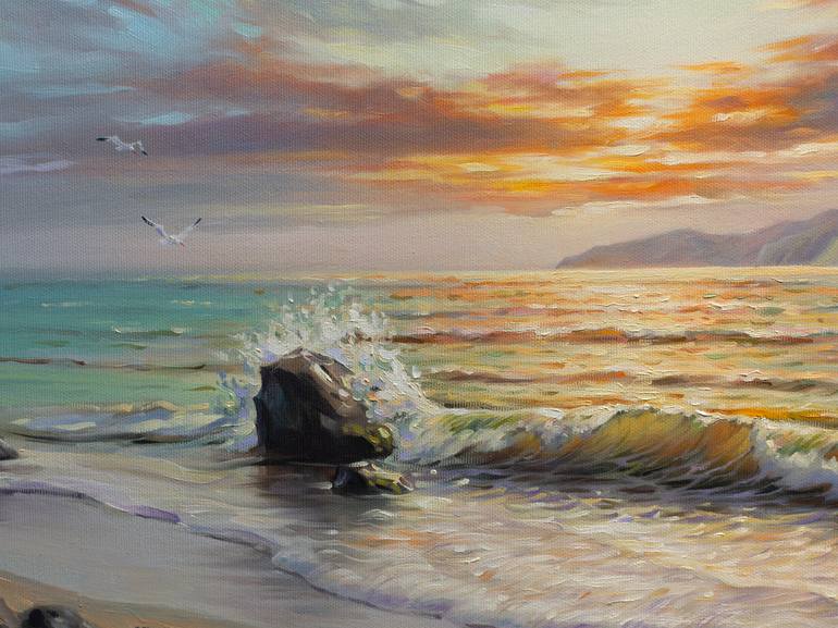 Original Romanticism Seascape Painting by Yaroslav Sobol