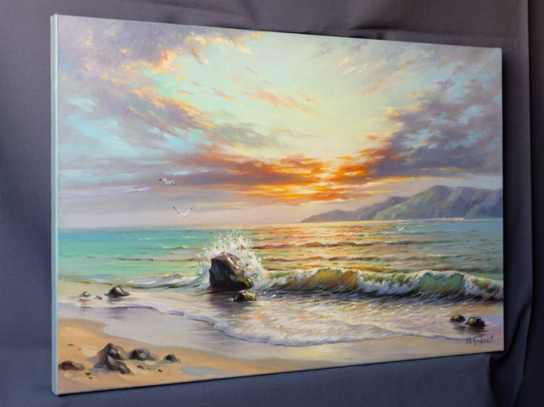 Original Romanticism Seascape Painting by Yaroslav Sobol