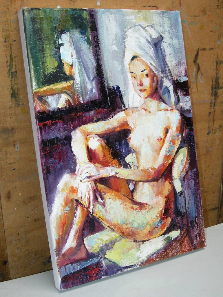 Original Abstract Expressionism Nude Painting by YAROSLAV SOBOL