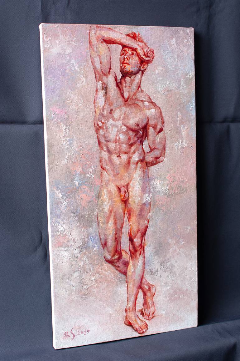 Original Expressionism Nude Painting by Yaroslav Sobol