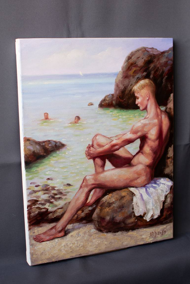 Original Figurative Men Painting by YAROSLAV SOBOL