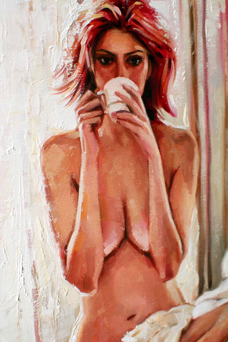 Original Expressionism Nude Painting by YAROSLAV SOBOL