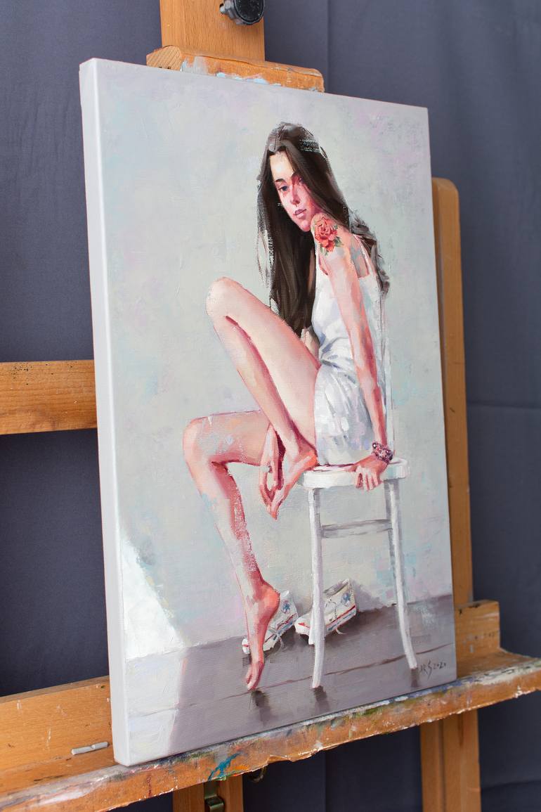 Original Art Deco Women Painting by Yaroslav Sobol