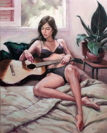 GIRL WITH GUITAR by Yaroslav Sobol thumb