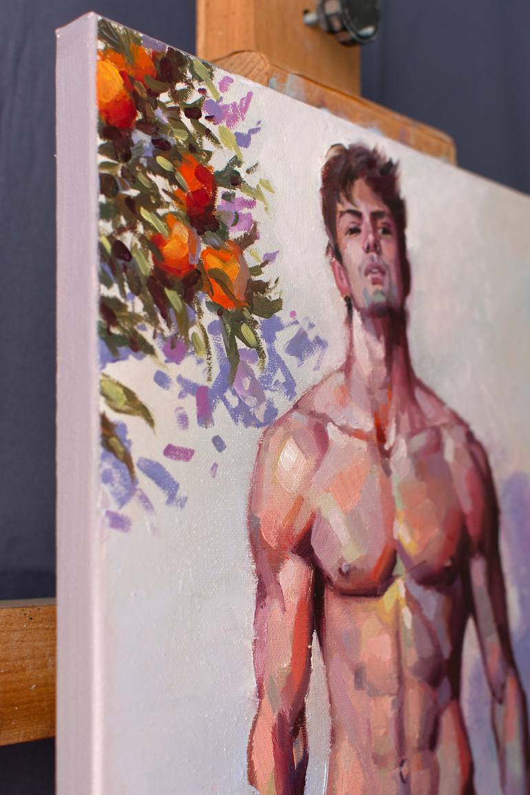 Original Art Deco Nude Painting by Yaroslav Sobol