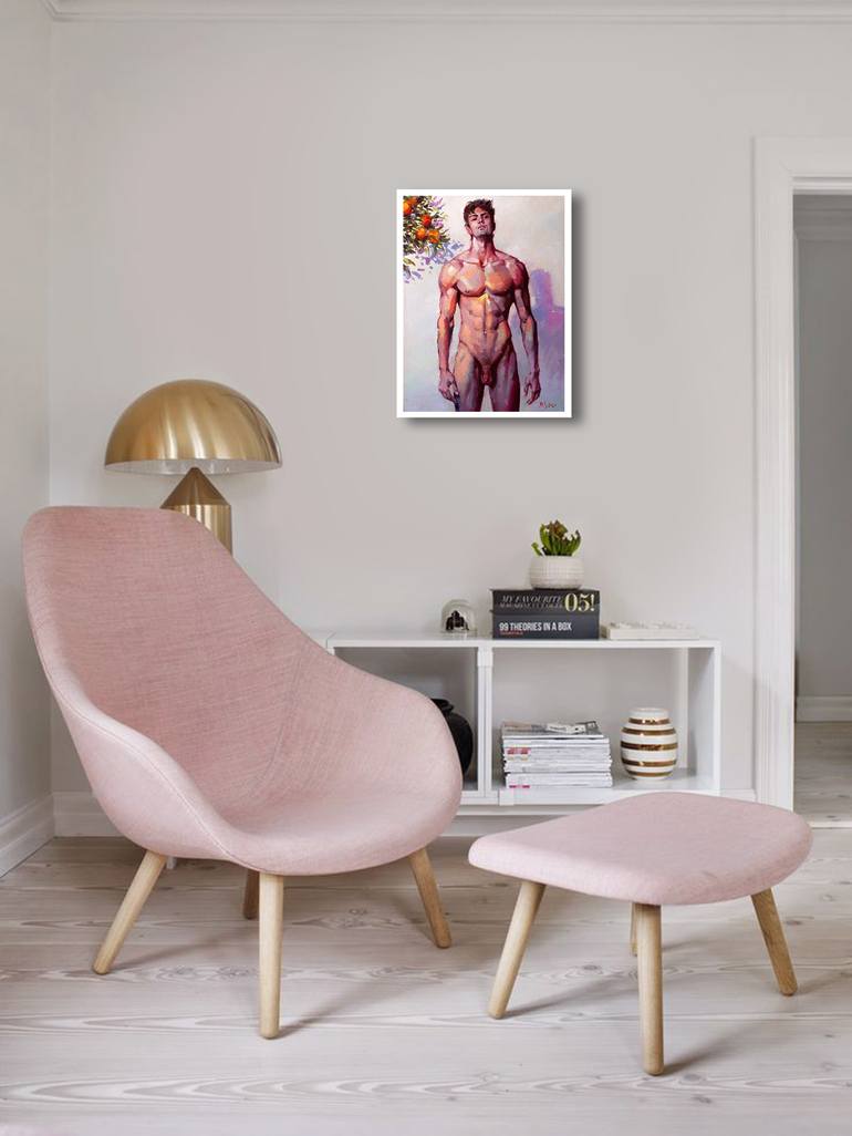 Original Art Deco Nude Painting by Yaroslav Sobol