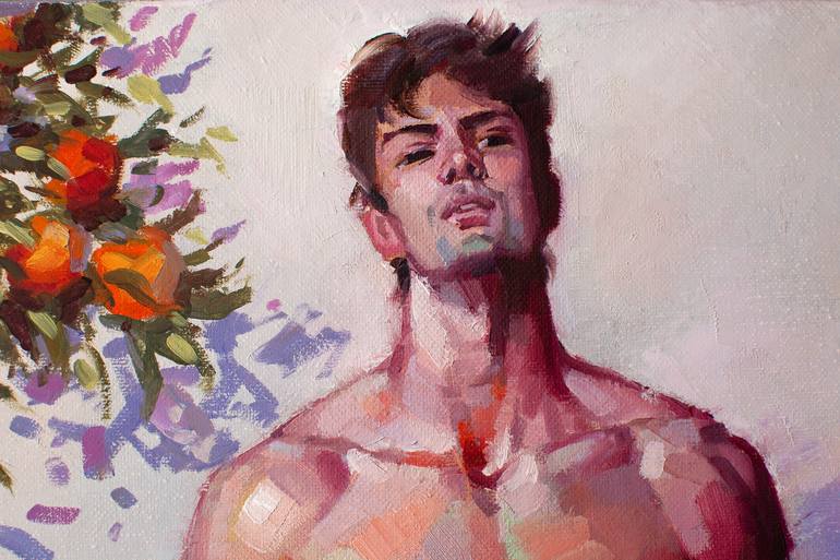 Original Art Deco Nude Painting by Yaroslav Sobol