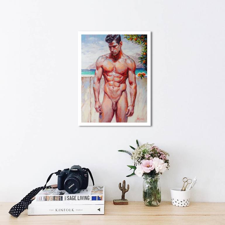 Original Art Deco Men Painting by Yaroslav Sobol