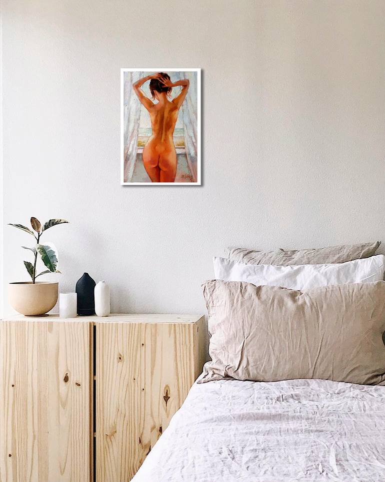 Original Art Deco Beach Painting by Yaroslav Sobol