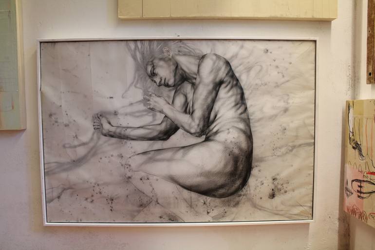 Original Figurative Women Drawing by Emila Sirakova