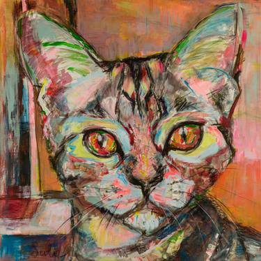 Original Portraiture Cats Paintings by Liesbeth Serlie
