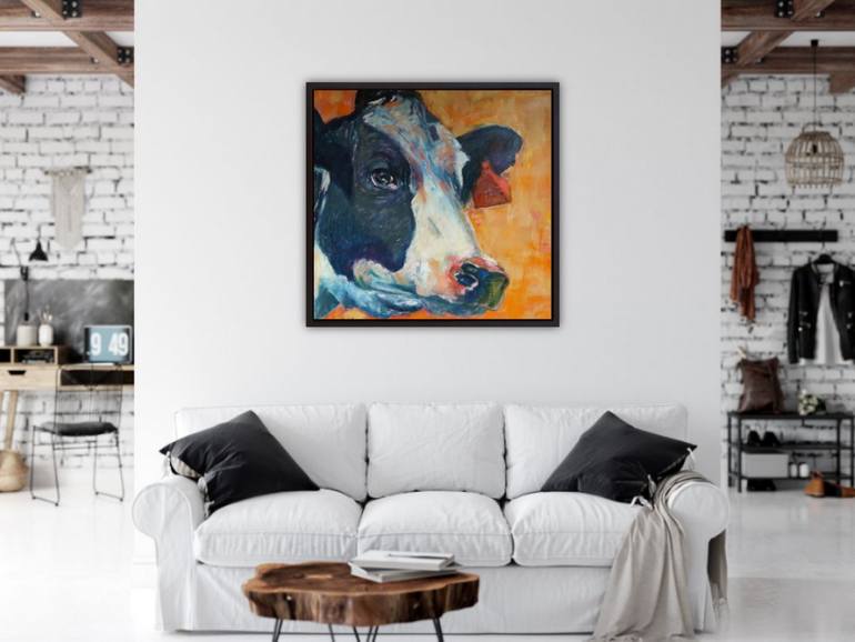 Original Expressionism Animal Painting by Liesbeth Serlie